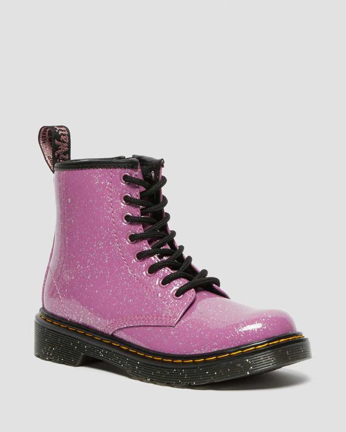 Dr Martens Støvler Barn Rosa Junior 1460 Glitter Lace Up 4861WPHVF